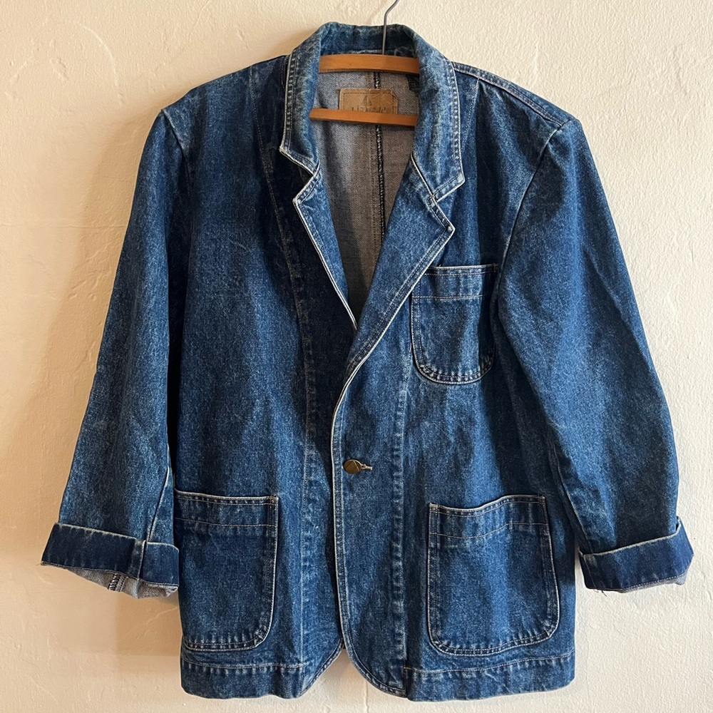 Vintage Liz Wear acid wash workwear jacket